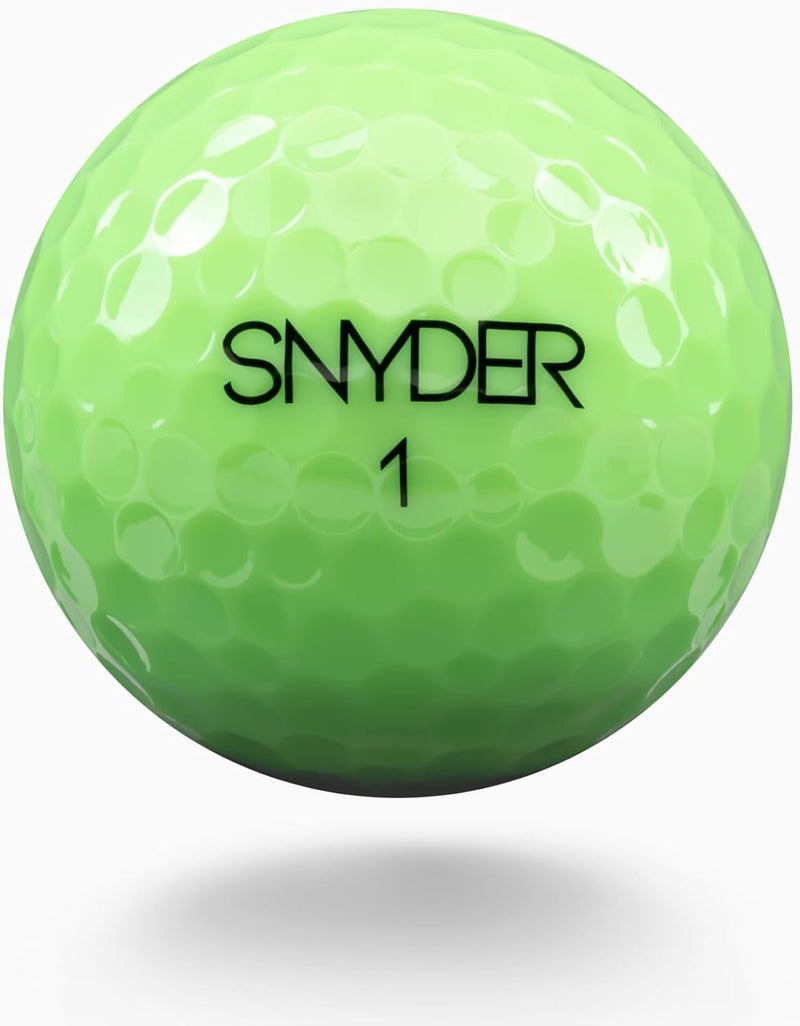 Snyder USA Prox Golf Balls - 5-Piece Construction Distance Golf Balls, Premium Urethane, 322 Dimples, 95 Compression, Colored Golf Balls 12 Pack - Image 2